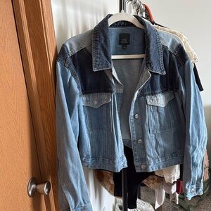 Cropped Patchwork Denim wild fable Jacket